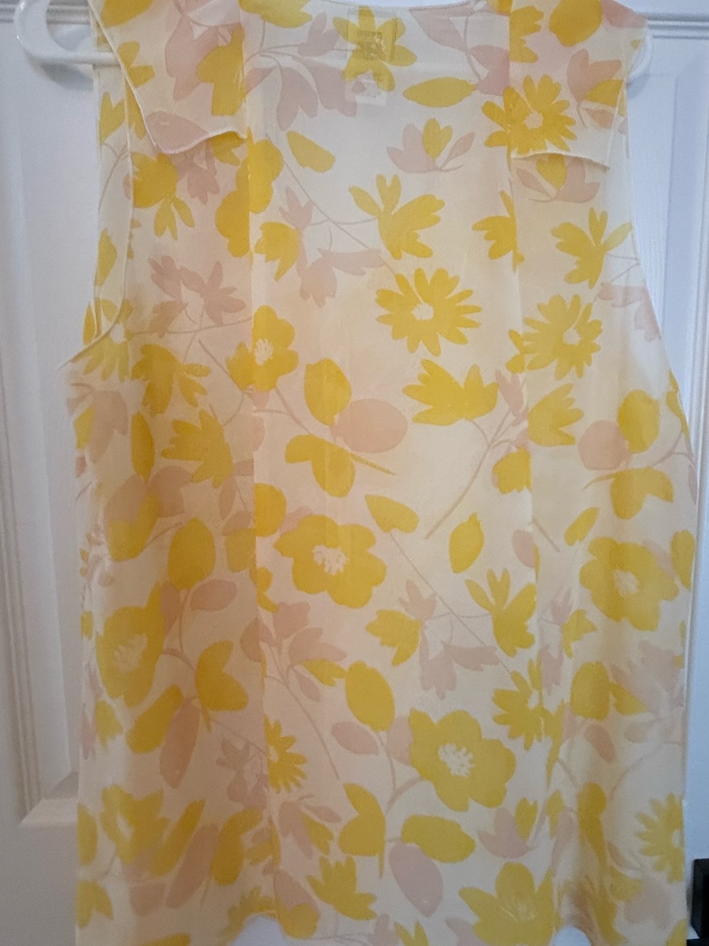CAbi Yellow Floral Sleeveless Blouse - Size XL